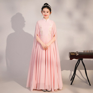2026新款女童古筝服超仙中国风儿童弹古筝演出服中大童艺考民