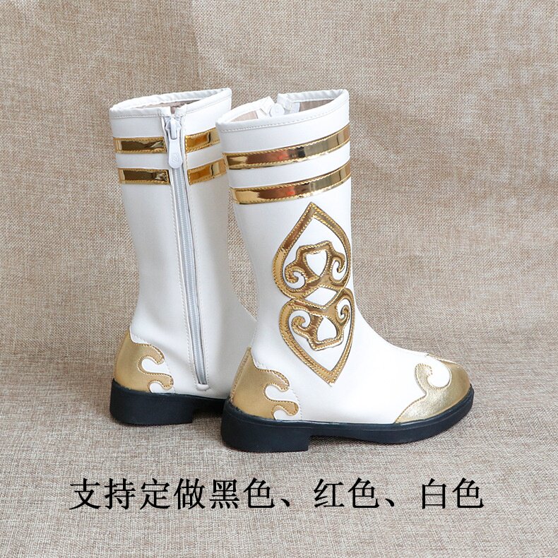2026新款七彩花舞儿童款舞蹈鞋小孩民族舞表演鞋儿童款PU革款高