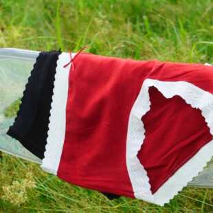 草色入帘青~红色婴肌棉柔软亲肤5A级欧货纯棉底裆高腰内裤女可爱