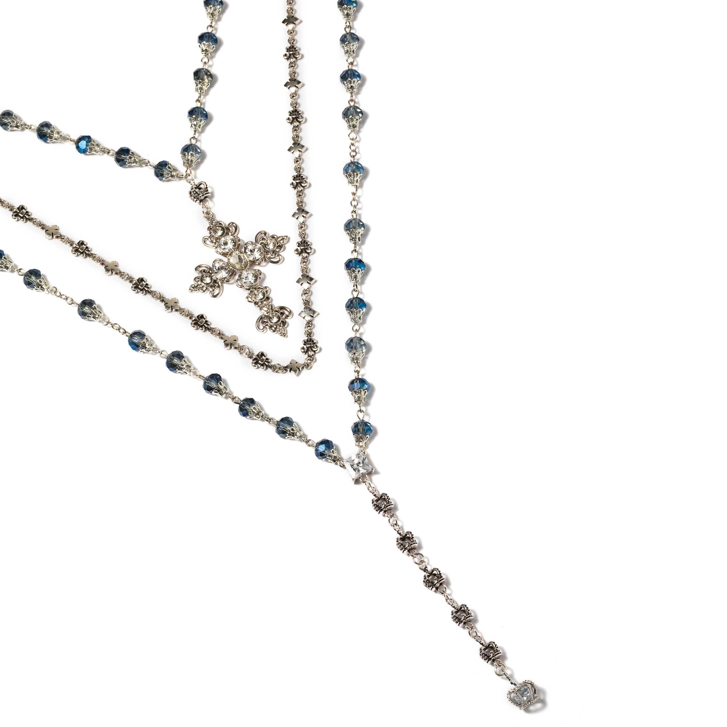 VOWOW海伦之泪十字架叠链项链