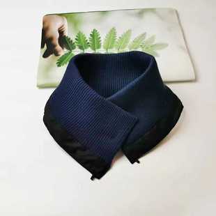 可拆卸护百色单独通用成人羽绒服条纹秋冬季假神器针织衣领