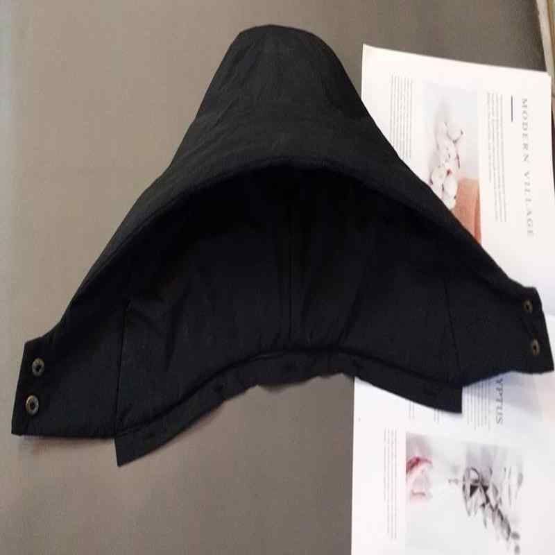 黑色连帽假帽子男女通用可拆卸防脏神器装饰搭配护颈帽