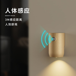 轻奢高级感门牌灯家用过道氛围感小夜灯usb充电人来即亮磁吸壁灯