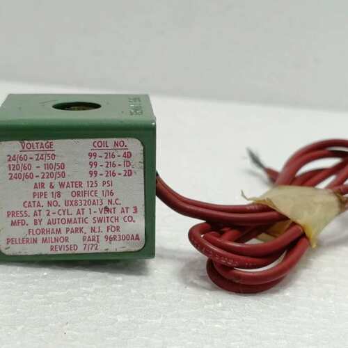 议价ASCO UX8320A13 电磁阀线圈 24V 50/60Hz 1/8 英寸 NPT 99-21