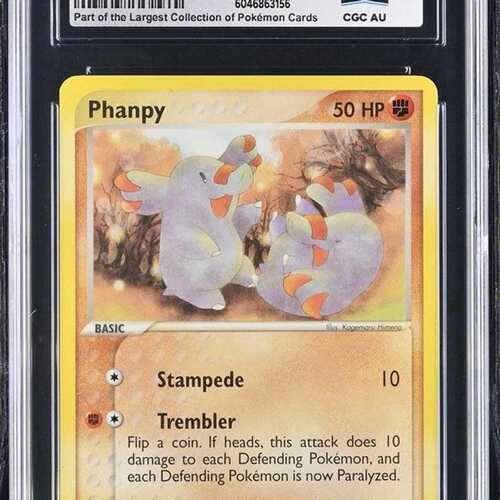 议价PHANPY 62/109 EX RUBY AND SAPPHIRE POKEMON CGC WORLD REC