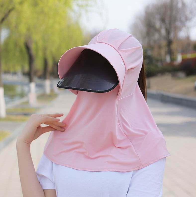 遮阳帽女防紫外线遮脸防晒帽子夏季太阳帽防晒洋气冰丝户外骑车帽