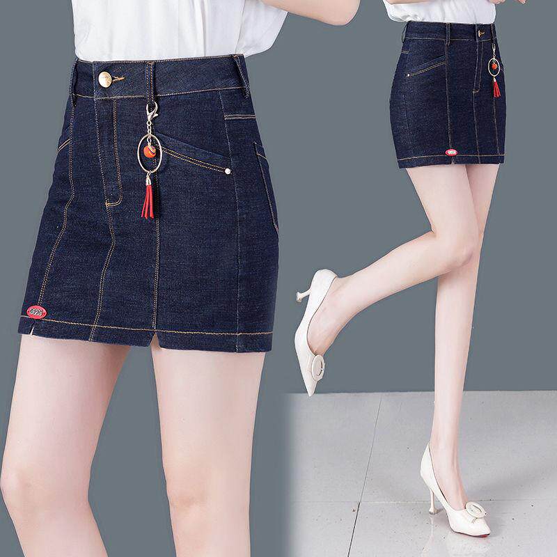 2019 Korean Edition Split ends cowboy Culotte Paige Self cultivation Package hip skirt Straight shorts Culottesin the Women's clothing/Boutique , Jeans  category - from Buy2taobao.com to provide professional Taobao agent buy service