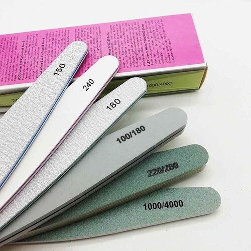 修甲套装修甲打磨6件套彩盒套装水滴形打磨套装指甲锉海绵抛光条