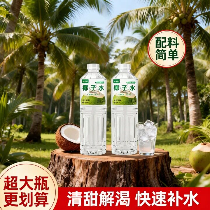 【配料干净】椰子水1.25L/瓶装聚餐整箱畅饮饮料夏季解暑解渴