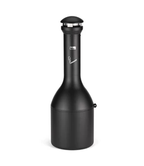 乐柏美Infinity™传统烟蒂筒黑色落地烟灰柱烟灰桶吸烟区户外专用