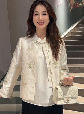 《晶晶定制》【白金蝴蝶】时尚百搭显瘦中国风新中式外套1757