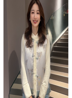 《ELFBOX》冬款重工时尚百搭显瘦加厚夹棉女马甲6630