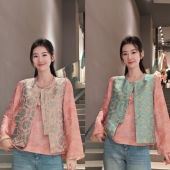 时尚 新中式 早春款 百搭气质女马甲7469 七七定制