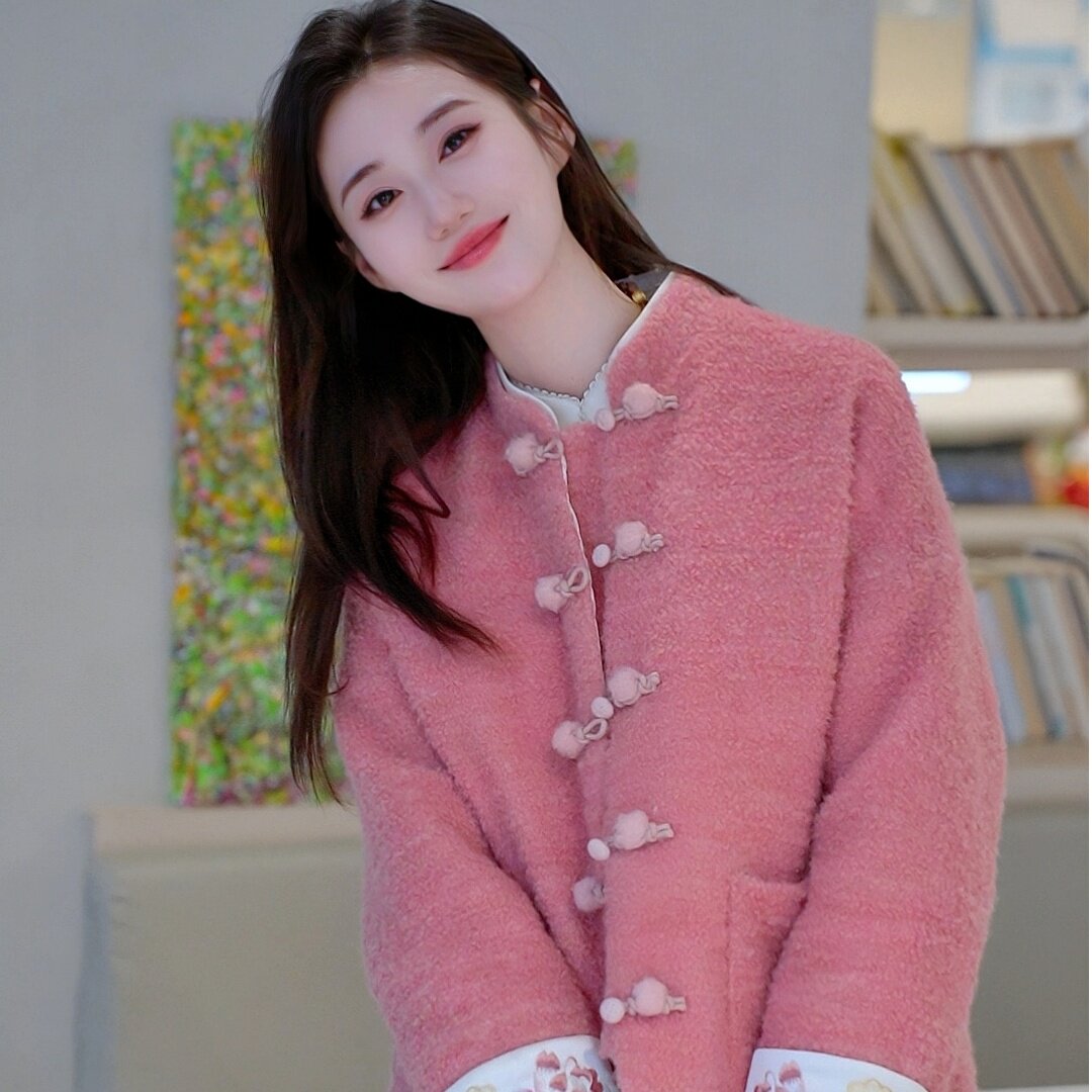 《七七定制》秋冬款高级感气质百搭国风羊毛呢厚款外套6613