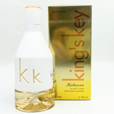 清新优雅女士KK香水 卡莲娜King's key酒瓶香水 正品包邮持久淡香