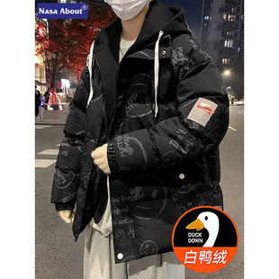 NASA联名棉服男款冬季潮牌青少年高中学生棉衣羽绒服外套加厚棉袄