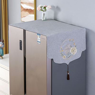 新款冰箱防尘盖布单开门双对开门冰箱防尘罩冰箱顶盖巾简约现代