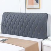 科技布软包床头罩全包床头套盖布2024新款 弧形欧式 靠背罩通用