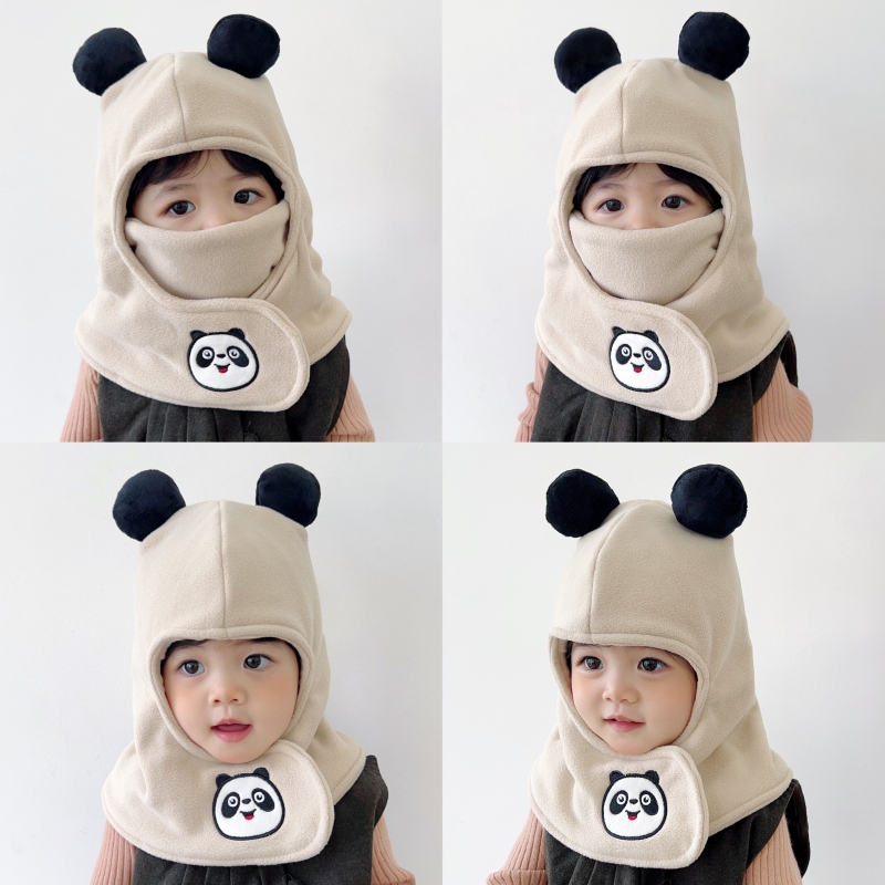 宝宝帽子围巾口罩一体防风护耳帽
