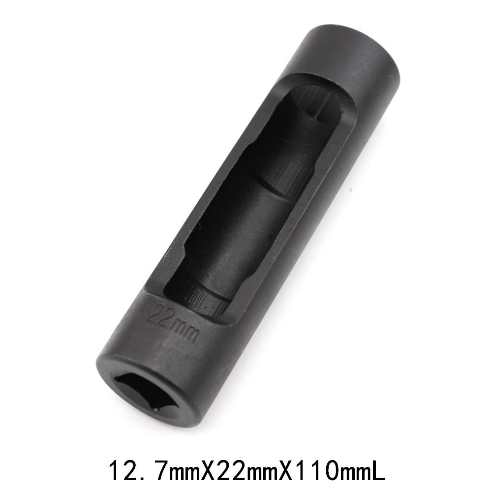 适用于汽车氧传感器拆卸安装专用套筒工具中间开口含氧套筒22mm