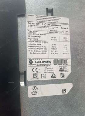 {议价}一台AB5.5kw型号20f11rc011变频器