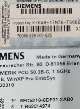 {议价}6FC5210－0DF31－2AB0PCU50.3－B