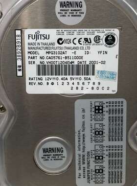 {议价}富士通MPG3102AT工业工控设备3.5寸硬盘IDE