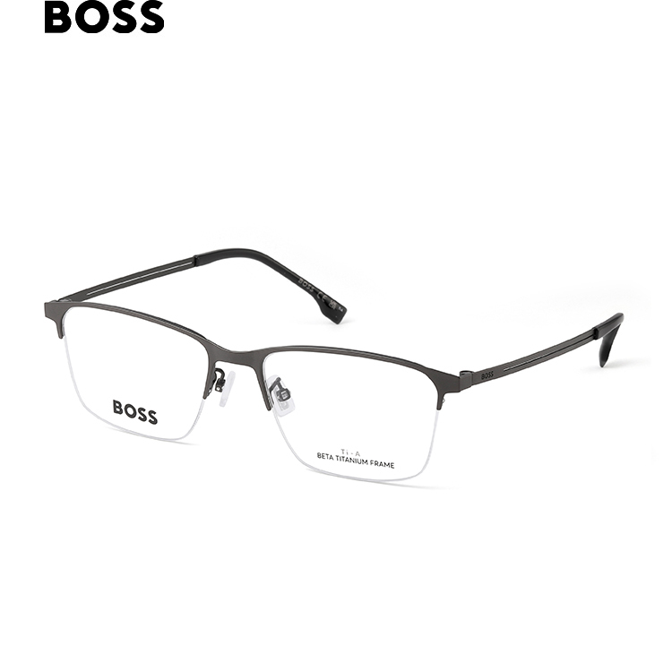 HUGOBOSS商务半框钛合金眼镜架