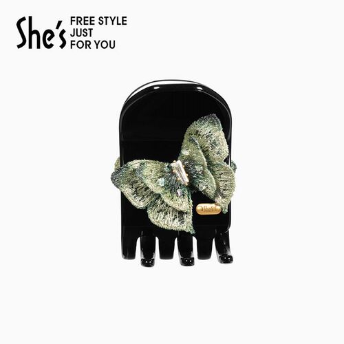 shes刺绣蝴蝶小号抓夹