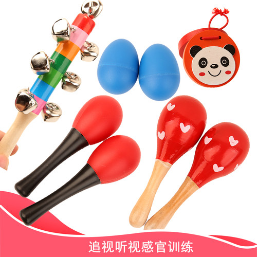 宝宝小沙锤红球手摇铃
