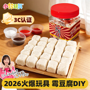 小伶霉豆腐玩具套装2026超火爆儿童手工diy毛豆腐小学生解压神器6