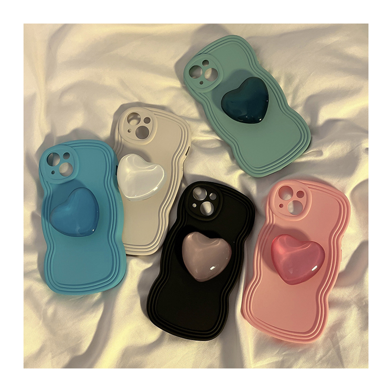 适用OPPOA97爱心支架A96手机壳a93大波浪A72全包A55保护套A53防摔A8软A11水晶A9X硅胶A32女款r175G潮r15新A57