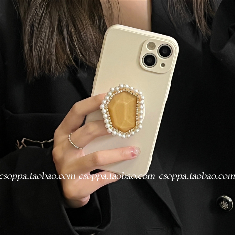 vivo s12/10/9/7/6/5 珍珠支架带钻手机壳