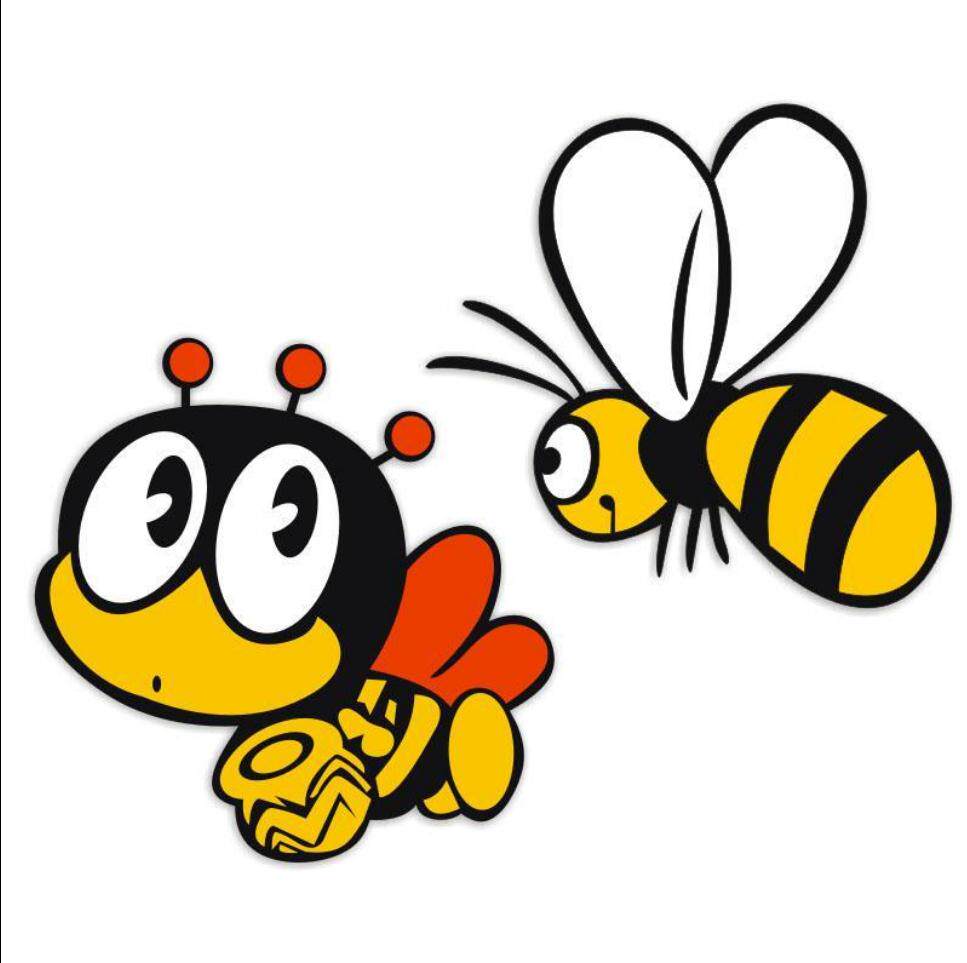 蜜蜂卡通车贴划痕贴遮挡擦痕可爱汽车贴纸车尾车门贴保险杠贴