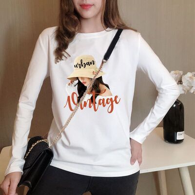 打底衫女2024新款T恤女长袖白色