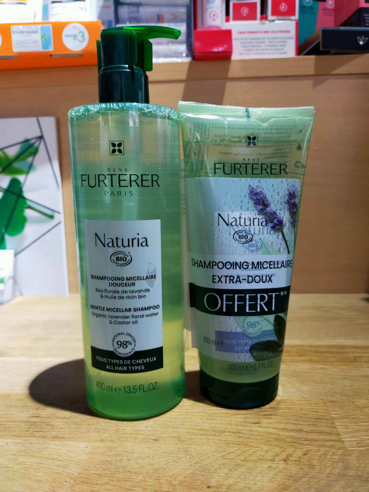 现货法国furterer馥绿德雅naturia 3岁以上全家装温和洗发水600ml