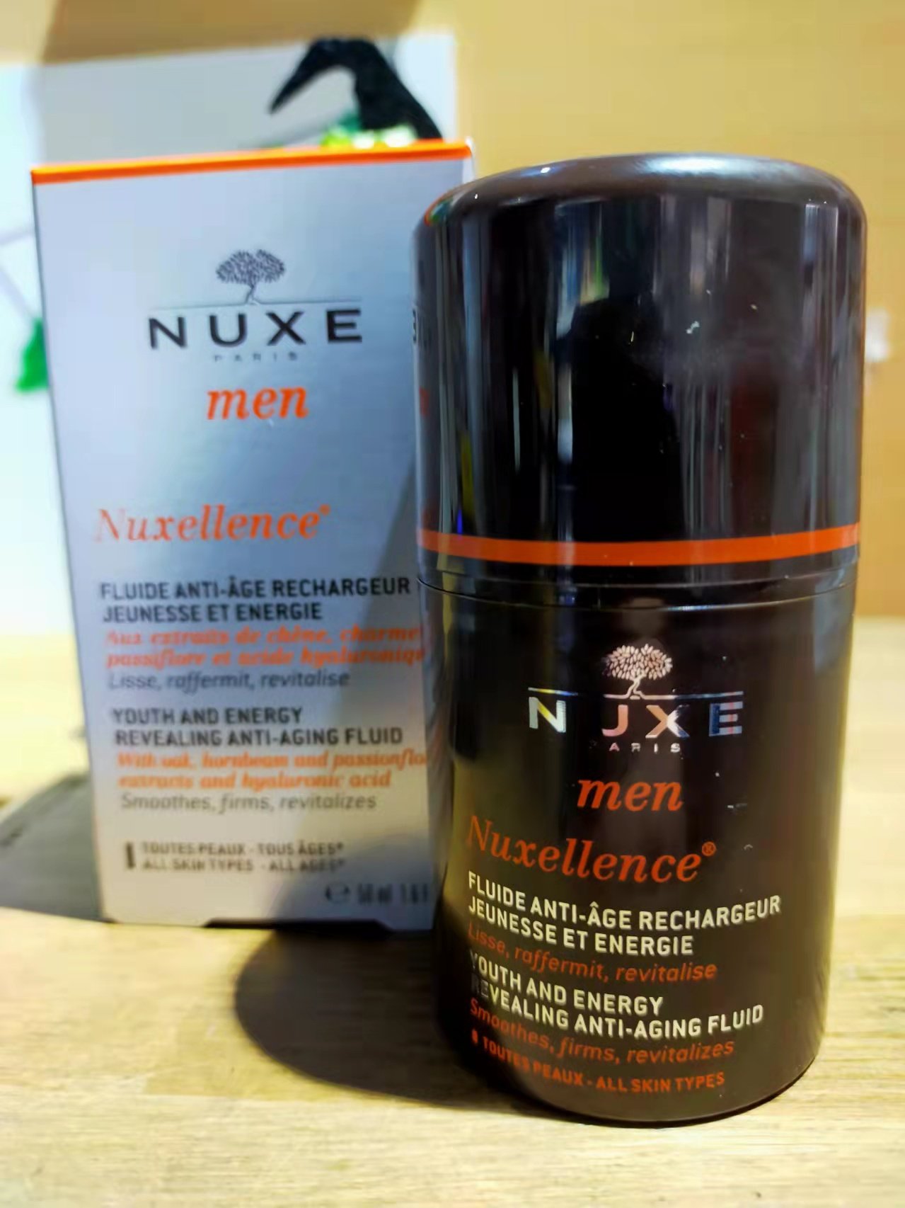 直邮法国nuxe欧树men男士nuxellence fluide抗老紧致弹力乳液50ml