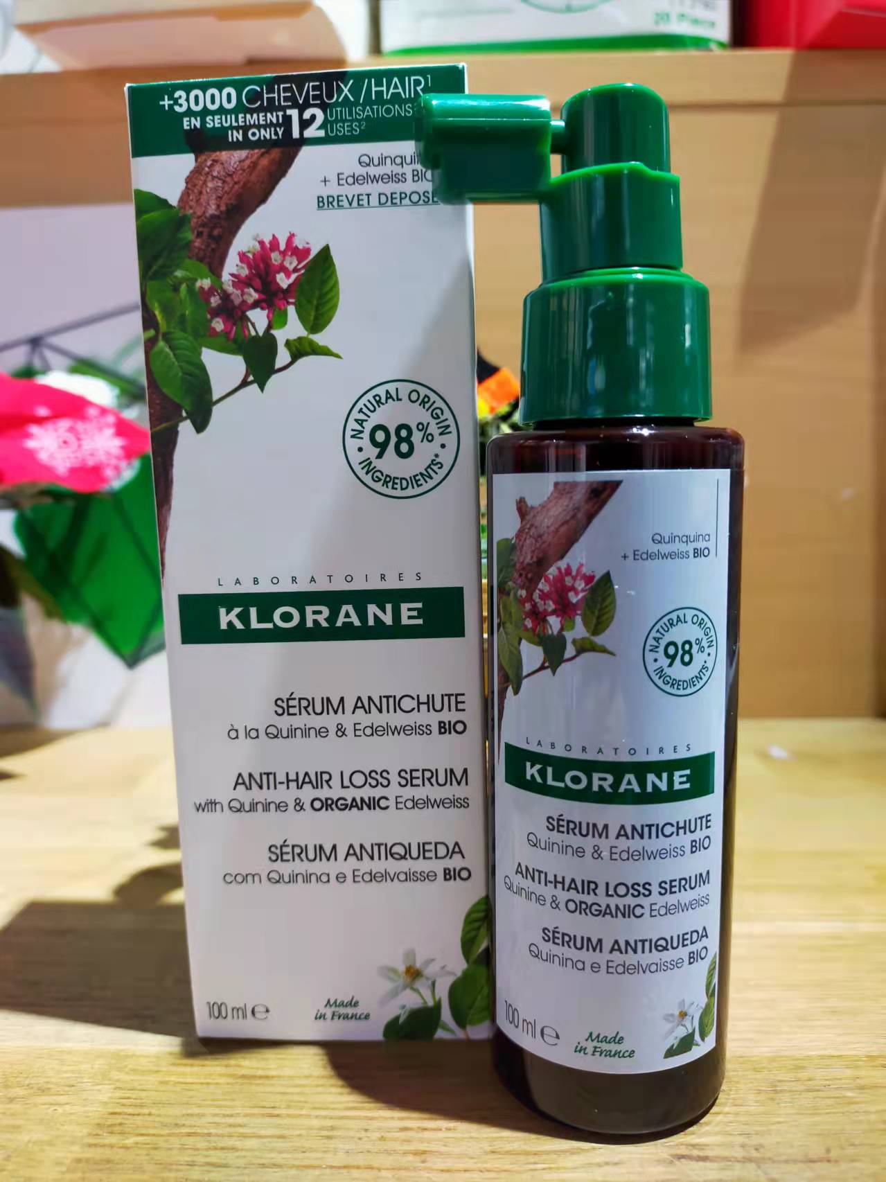金鸡纳护发klorane喷雾固发