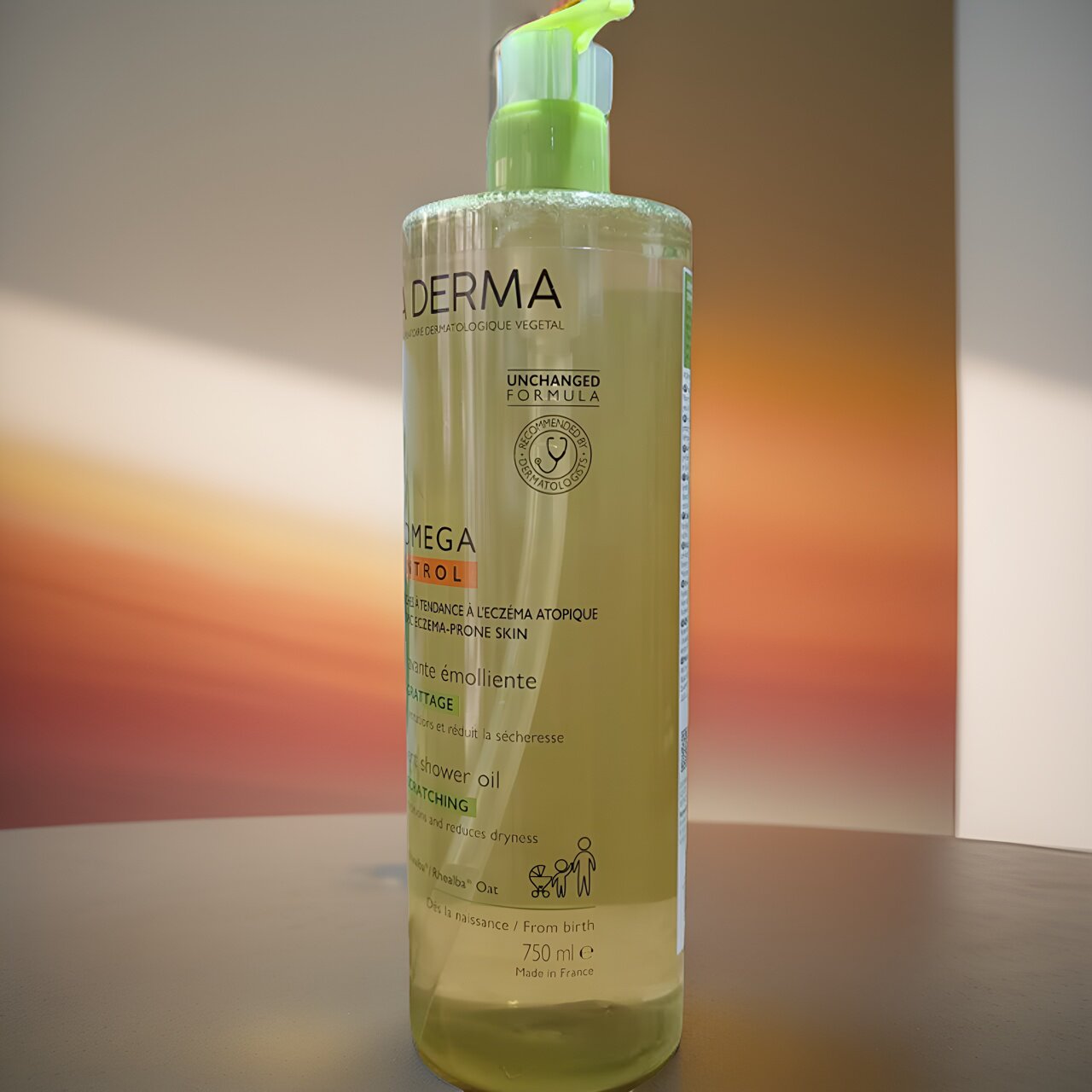 现货法国实体店A-derma艾芙美燕麦滋润清洁沐浴油全家可用750ml