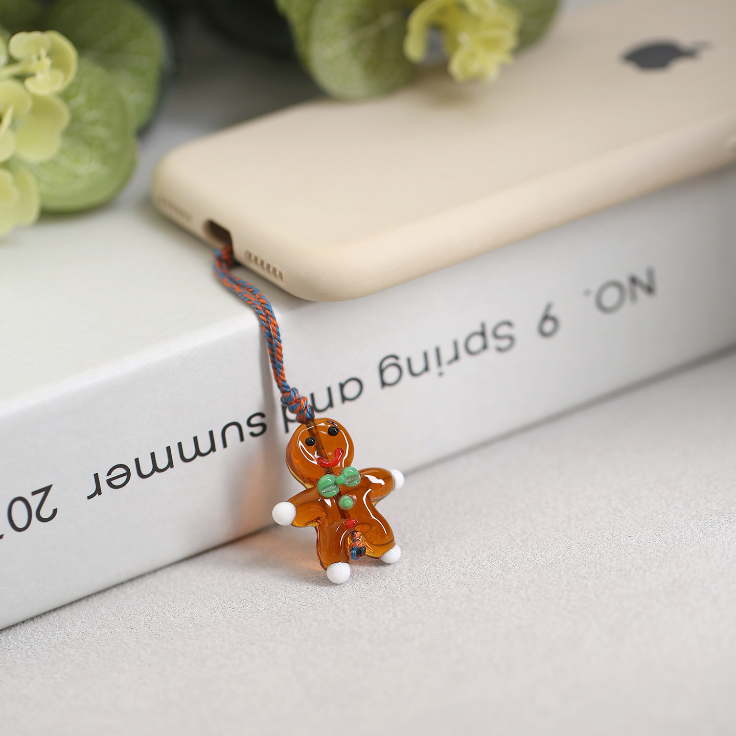 琉璃姜饼人手机挂绳挂件可爱手机链挂饰吊坠挂坠u盘防丢个性简约