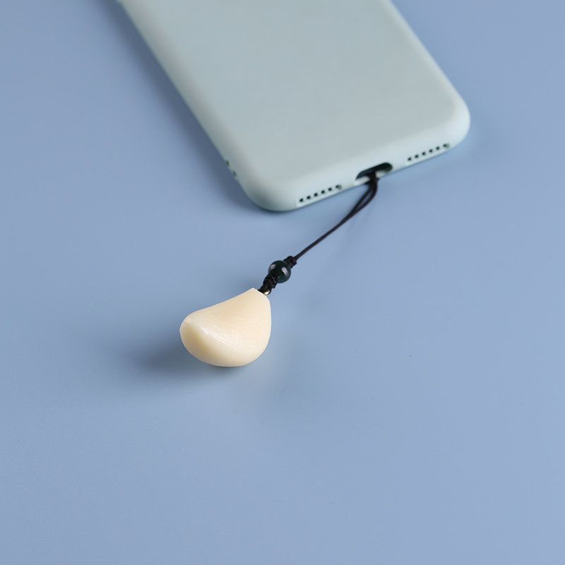 시뮬레이션 마늘 정향 휴대 전화 매는 밧줄 작은 펜던트 귀여운 휴대 전화 체인 펜던트 펜던트 펜던트 USB 디스크 분실 방지 성격 단순