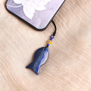 小鱼手机挂链手机挂绳u盘小挂件手机壳挂饰品挂坠短小巧玉石吊坠