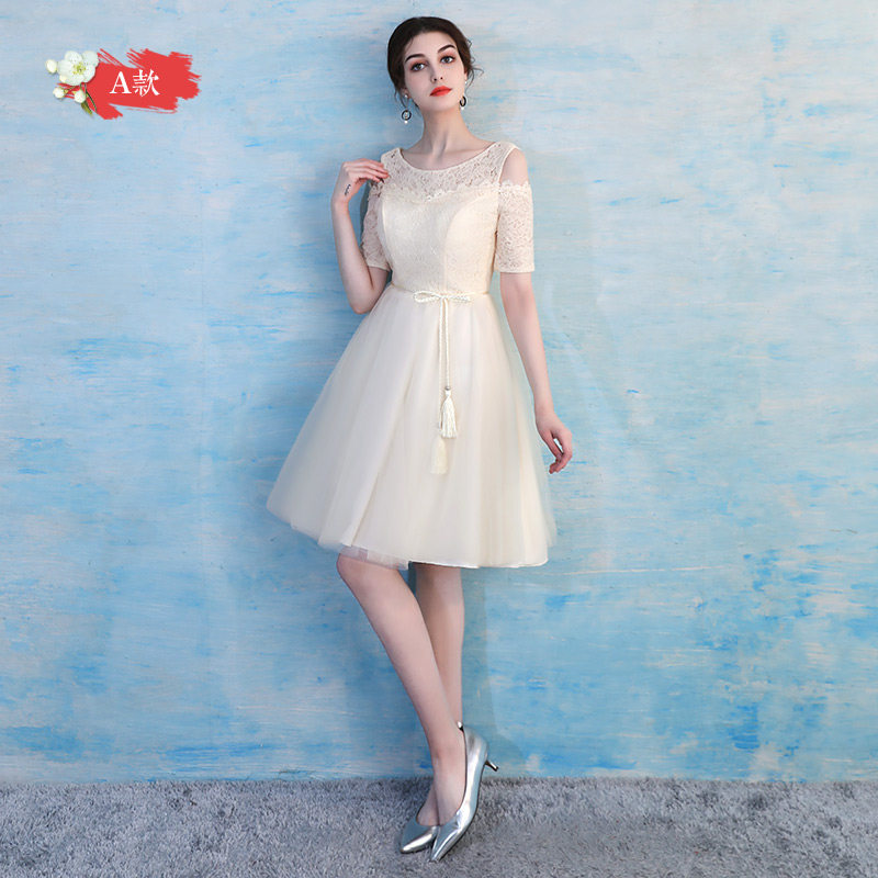 Korean bridesmaid dress 2019 new pattern summer Evening dress Show thin Dress Sister skirt greyin the Women's clothing/Boutique , Wedding/Cheongsam/Formal dress , Formal dress/Evening  category - from Buy2taobao.com to provide professional Taobao agent buy service