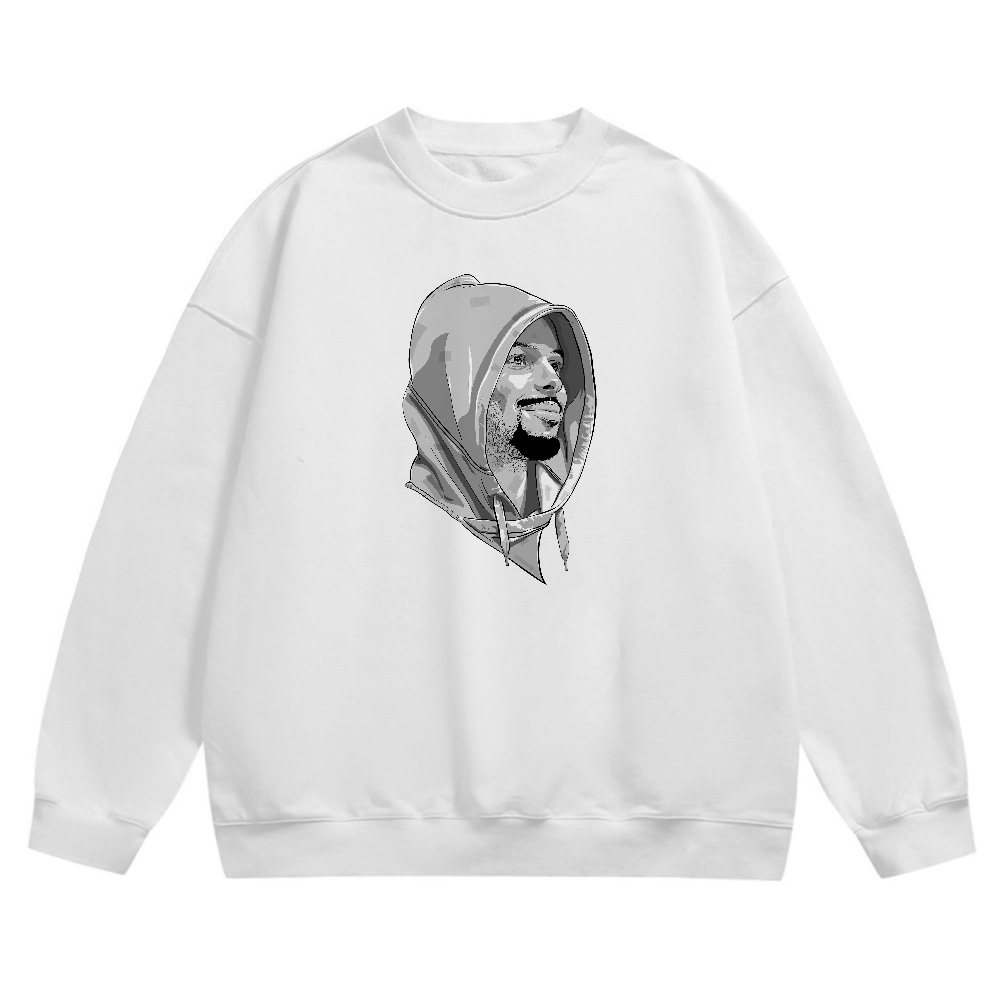 斯蒂芬库里卡通头像高街潮牌圆领卫衣男春秋季宽松大码长袖curry