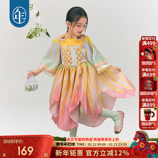 年衣童装女童连衣裙秋季新款古装古风超仙汉服唐装儿童中式演出服