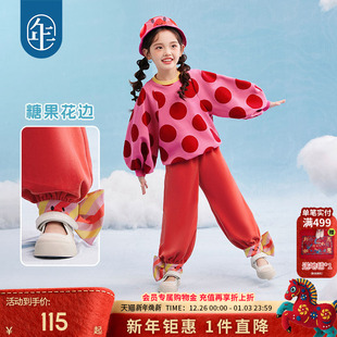 新款 子25年秋季 女大童儿童运动裤 休闲裤 年衣童装 甜美卫裤 女童裤