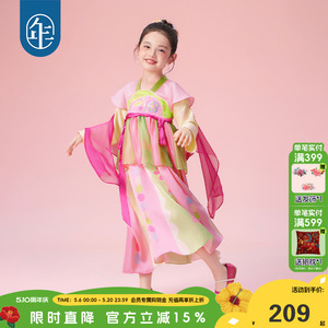 年衣童装儿童唐装汉服裙女童春装新款改良新中式国风连衣裙