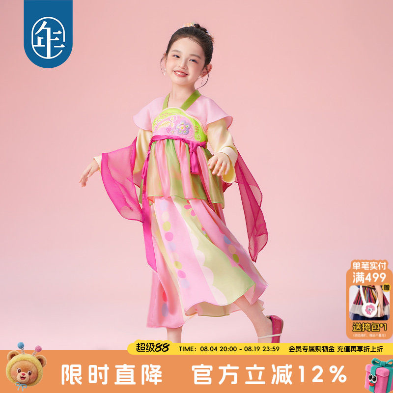 年衣童装儿童唐装汉服裙女童春装新款改良新中式国风连衣裙