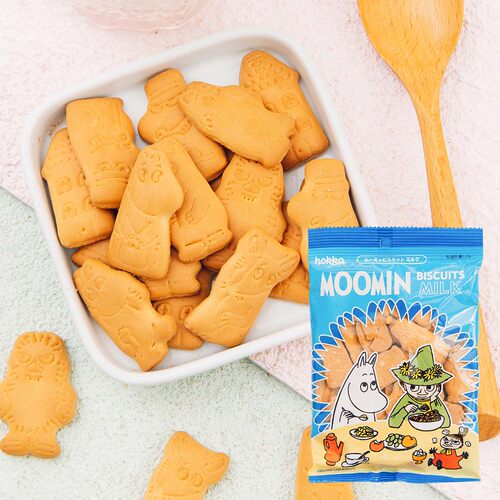 日本姆明卡通造型牛奶味饼干