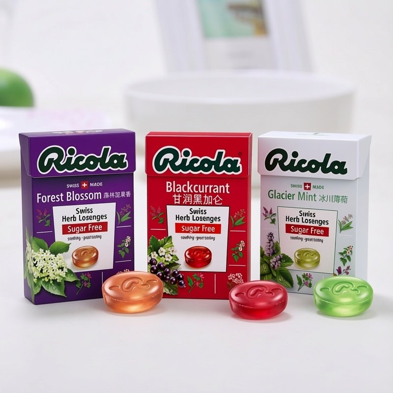 瑞士进口RICOLA 利口乐薄荷味薄荷糖果硬糖润喉糖铁盒装提清凉神